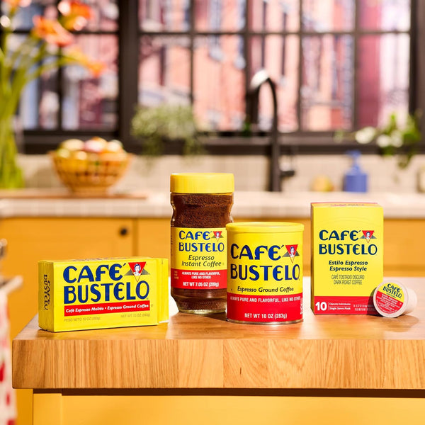 Café Bustelo Espresso Style Dark Roast Ground Coffee, 10 Oz. Can | Packaging May Vary 10 Ounce (Pack of 1)