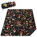 Supfitness Extra Large Picnic Blankets Waterproof Foldable (60"x 80") Mushroom Beach Blanket Waterproof Sandproof,3-Layer Thicking Mat Outdoor