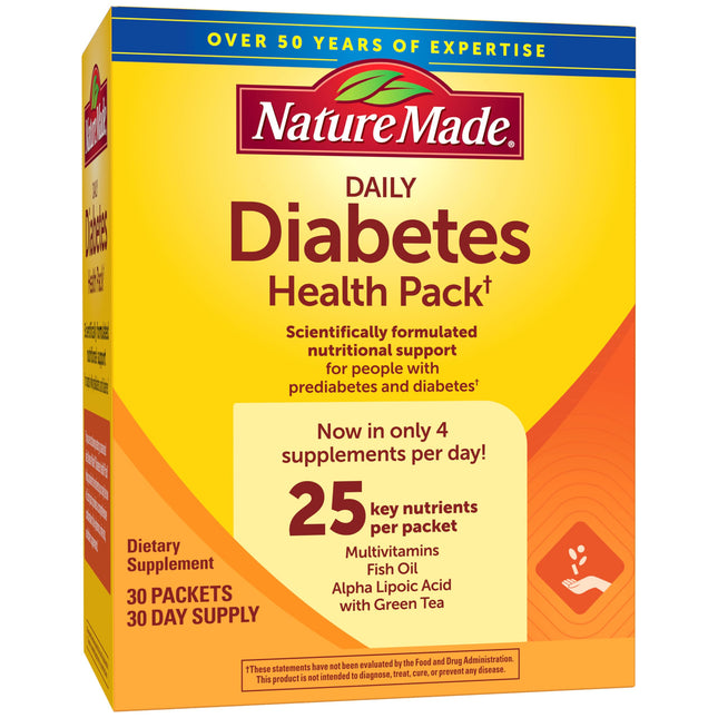 Nature Made Daily Diabetes Health Pack, Dietary Supplement for Nutritional Suppo