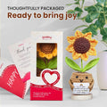 Gossby Positive Sunflower Doll Crochet with Card - This Is a Little Reminder - Appreciation Gift for Coworker, Best Friend, Teacher, Sister, Mom -