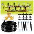 HIRALIY 50ft Drip Irrigation Kit Plant Watering System 8x5mm Blank Distribution Tubing DIY Automatic Irrigation Equipment Set for Garden