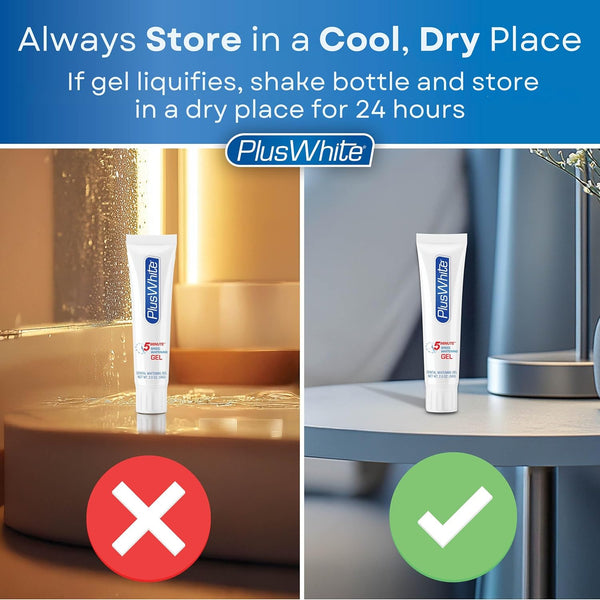 Plus White Premier Whitening System - 5 Minute Speed Whitening Gel, Comfort Fit Mouth Tray & Stainguard Post - Dentist Approved & Professional
