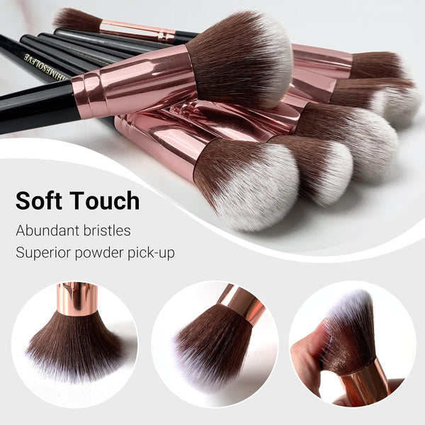 Makeup Brush 15Pcs Eye and Face Professional Makeup Brush Set, Makeup Brushes with Lash Comb, Makeup Brushes Soft Makeup Brushes Set, Eye Shadow