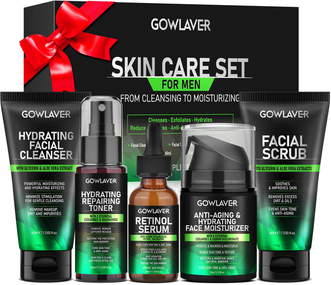 Gifts for Men,Skin Care for Men,Hydrating & Moisturizing Face Care Routine for M