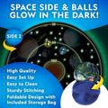National Geographic Kids Glow in the Dark Dart Board for Kids - Dart Ball Game Set with 28" Reversible, Glowing Dartboard and Sticky Balls, Indoor