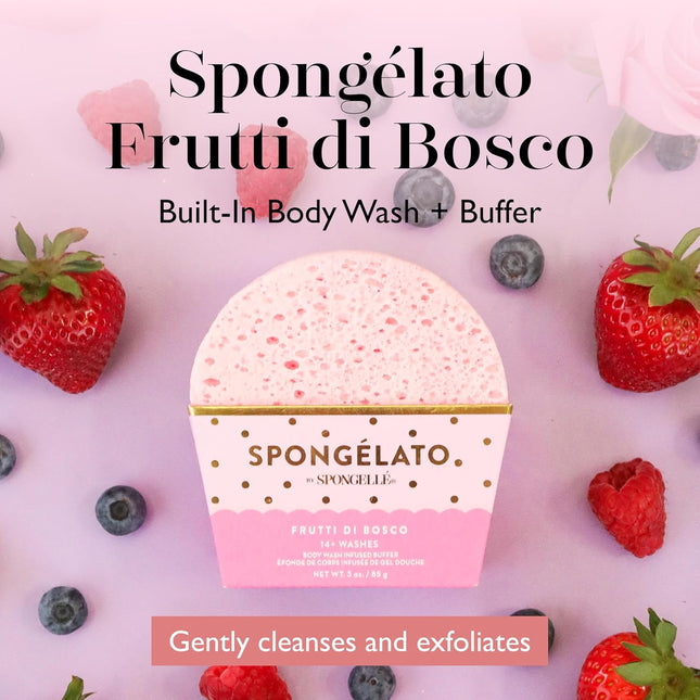Spongelato Loofah Exfoliating Body Scrubber by Spongelle | Infused with Body Was