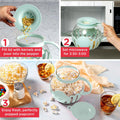 Ecolution Patented Micro-Pop Microwave Popcorn Popper with Temperature Safe Glass, 3-in-1 Lid Measures Kernels and Melts Butter, Made Without BPA,