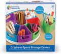Learning Resources Create a Space Storage Center - 10 Piece Set Desk Organizer for Kids, Art Organizer for Kids, Crayon Organizer, Homeschool