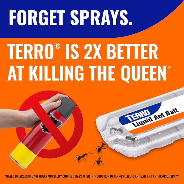 TERRO Ant Killer Bait Stations T300B - Liquid Bait to Eliminate Ants - 12 Count Stations for Effective Indoor Ant Control