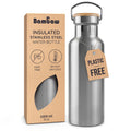 Bambaw Stainless Steel Insulated Water Bottle 32 oz, Stainless Steel Water Bottles 32 oz with Handle & Wide Mouth, Rust-Resistant Metal, Durable &