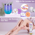 Spa Gift Baskets for Women - Spring Bath and Body Works Set, Relaxing Sympathy Box for Mom, Sister, Wife, Lover Purple