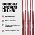 Revlon Colorstay Lip Liner with Built-In Sharpener, Valentine'S Day Makeup Gifts for Women, Longwear Rich Colors, Smooth Application, 670 Wine,