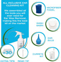 Ear Wax Removal Tool by Tilcare - Ear Irrigation Flushing System for Adults & Kids - Perfect Ear Cleaning Kit - Includes Basin, Syringe, Curette