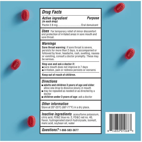 Luden's Sore Throat Relief Lozenges for Minor Everyday Irritation & Dry Mouth, Sugar Free Wild Cherry Flavored Drops, 75 Count Sugar Free Wild