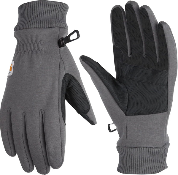 Carhartt Men's Wind Fighter Thermal-Lined Fleece Touch-Sensitive Knit Cuff Glove X-Large Gray