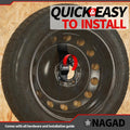 Wall Mount Spare Tire Holder Mount, Upgraded Spare Wheel Carrier, Spare Tire Mounting Bracket Rack for Enclosed Trailers, Cargo Race Box Trailers,