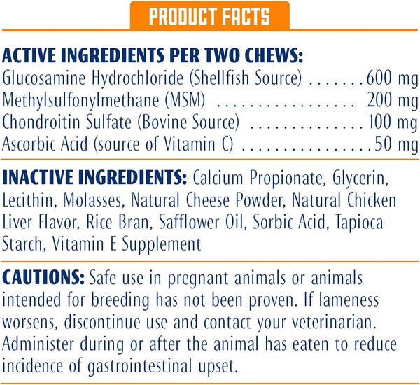 ProSense Hip and Joint Solutions 60 Count, for Dogs, Advanced Strength Glucosamine Chews