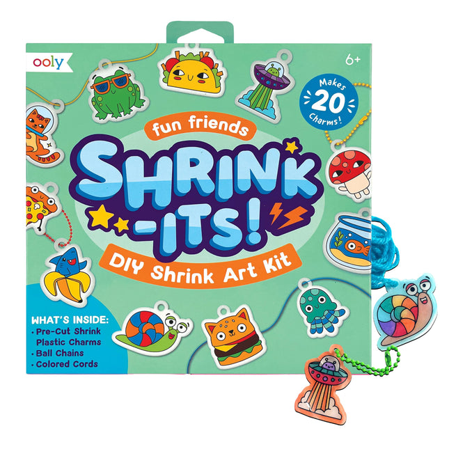 Ooly Shrink-Its 28 PC DIY Shrinking Art Kit That Creates Charms and Tags, Includ