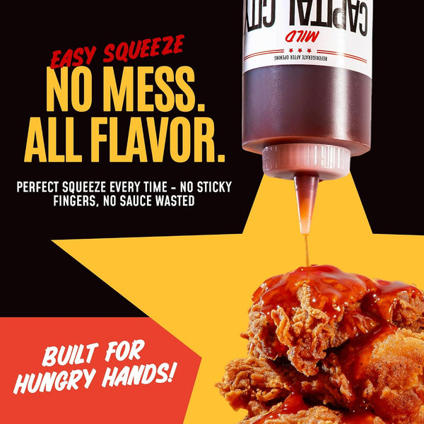 Capital City Mambo Sauce Sweet Hot & Mild Variety Pack, Washington DC Wing Sauces, Perfect Condiment for Wings Chicken Pork Beef Seafood Burgers