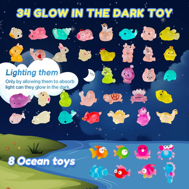 Bath Bombs for Kids, 24Pcs Bath Bombs with Glow in the Dark Surprise Inside, Nat