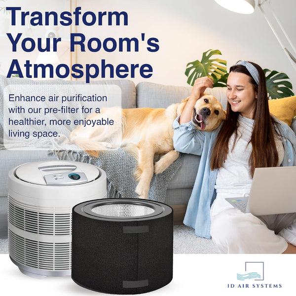 Carbon Pre-Filter for Honeywell 50250 Air Purifier, 2 Pack | Odor Control Fits Enviracaire & Kaz 50250-S; activated charcoal + zeolite; traps
