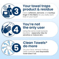 Clean Skin Club Clean Towels XL®, 100% USDA Biobased Face Towel, Disposable Face Towelette, Eczema Association Accepted, Makeup Remover Dry Wipes,