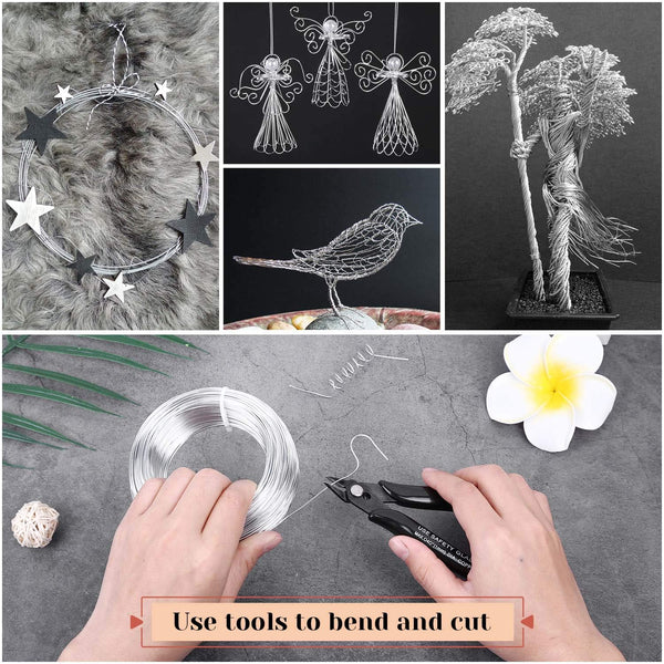 18 Gauge Aluminum Craft Wire Jewelry Making, 328 FT Metal Wire Armature Bendable Wire for Bonsai Trees, Sculpting, DIY Crafts Beading Floral