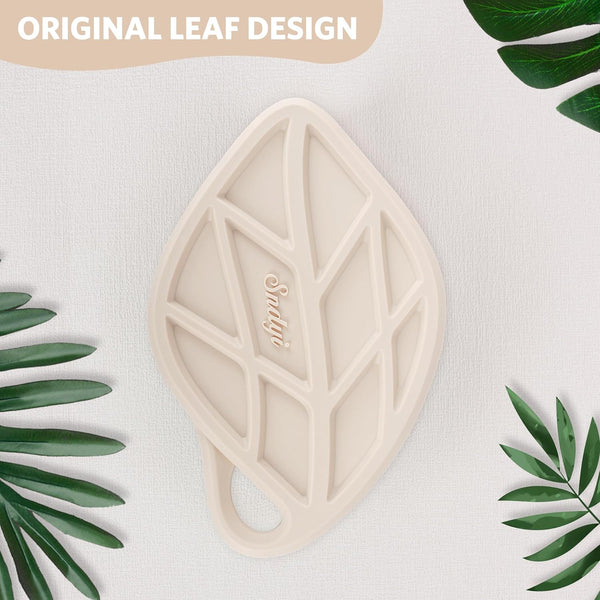 Sndyi Silicone Body Scrubber, Gentle Exfoliating Body Scrubber for Sensitive Skin, Leaf Shaped Shower Scrubber for Body with Lathering Bristles,