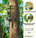 Climbing Sticks, 17” Lightweight Aluminium Hunting Climbing Sticks w/Silent Design, Tree Stand Sticks w/Pivoting V-Brackets & 20” Rope Aiders,