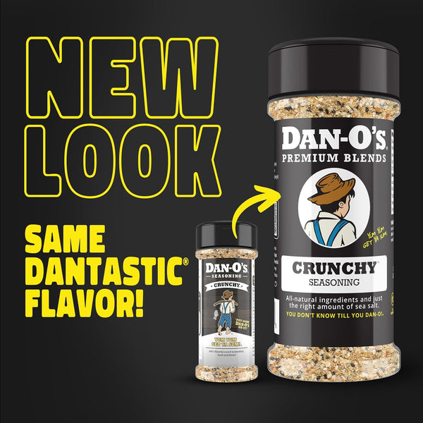 Dan-O's Crunchy Seasoning, 3.5 oz Bottle, Everything Seasoning for Fish, Eggs, Salads, Veggies and More, Sugar Free, Zero Calorie, Use this Spice