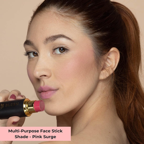 Cream Blush Stick Ã¢ÂÂ Buildable & Pigmented for Cheeks, Lips & Eyes Ã¢ÂÂ Hydrating W. Shea Butter, Vitamin E, Hyaluronic Acid & Squalane,