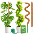 2 Pack 28'' Bendable Moss Pole Monstera Plant Support for Climbing Indoor Plants - Stakes for Potted Climbers - Tall Sticks Indoor Trellis for