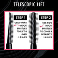 L'Oreal Paris Telescopic Lift Mascara, Lengthening and Volumizing Eye Makeup, Lash Lift with up to 36HR Wear, Washable, Blackest Black, 0.33 Fl Oz