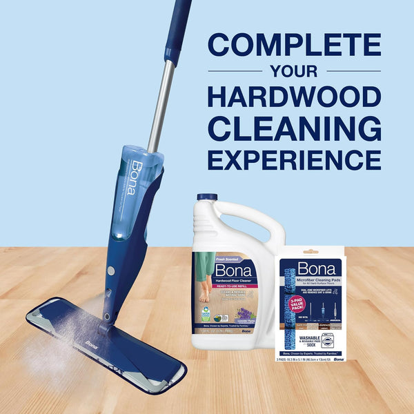 Bona Hardwood Floor Cleaner Refill - 128 fl oz - Lavender Thyme Scent - Residue-Free Floor Cleaning Solution Spray Mop and Spray Bottle Refill -