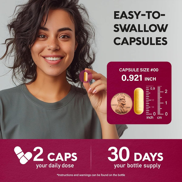 Vitamin B Complex for Men & Women - Made in USA - B-Complex: B1, B2, B3, B5, B6, B7, B8, B9, B12 with Vitamin C, Choline, Inositol - Energy, Brain