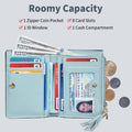 Gostwo Small Wallets for Women, Stylish Womens Wallet with ID Window, Zippered Coin Pocket and Tassel. Cute RFID Wallet for Women, ideal for Teen