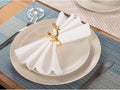 Juvale Heavy-Duty Gold Reindeer Napkin Rings - Reindeer Napkin Holder for Table Setting - Compatible with Gold & Vinyl Placemats - Table Decor