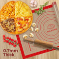 Silicone Pastry Mat - 26"X16" Non Slip Baking Mat with Measurements, Extra Large Dough Mats for Counter, Ideal for Rolling Dough, Fondant, Pizza,
