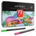 ARTEZA Inkonic Fineliners Pens, Set of 72, 0.4 mm Fine Tip Markers, Water-Based Art Pens for Drawing, Sketching, Journaling, Calligraphy 1 Count