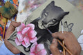 Anna by Anuschka Women's Hand-Painted One Size Garden Panther