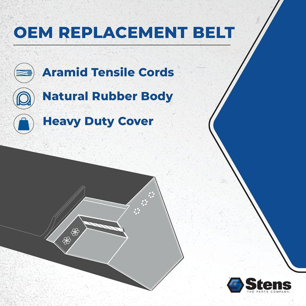 Stens OEM Replacement Belt 265-423 Compatible with Cub Cadet RZT-L42, RZT-L46, RZT-L50, RZT-L54, RZT-S42, RZT-S46, RZT-S50 and RZT-S54 754-04317,