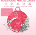 INNERNEED 2-In-1 Silicone Body Scrubber and Scalp Massager Shampoo Brush, Food-Grade Soft Material, More Hygienic, Easily Lather, Convenient for