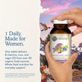 Garden of Life Organics Multivitamin for Women - Women's Once Daily Multi - Whole Food Multi with Iron, Biotin, Vegan Organic Womens Multivitamin