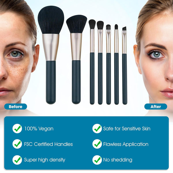 Cosmetic Makeup Brushes Set, Professional Make up Set, Premium Brush Kit Tools, Soft Synthetic Hair Makeup Brushes for Face, Cheek, & Eye Makeup,