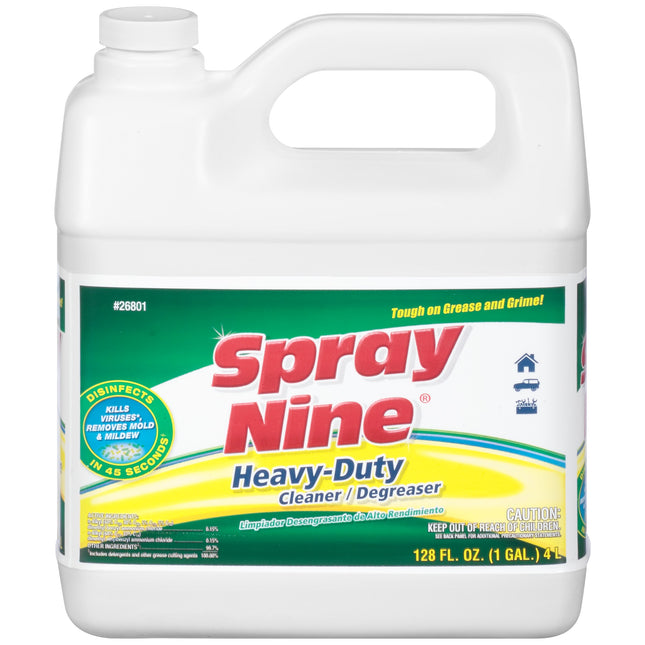Spray Nine 26801 Heavy Duty Cleaner, Degreaser & Disinfectant for Home, Yard Equipment, Automotive & More - Refill for S