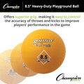 Champion Sports Playground Balls – Single Balls & Sets, Multiple Colors, Durable Nylon-Wound Construction for Kickball & Indoor/Outdoor Play 8.5