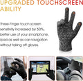 COOLJOB Warm Fleece Knit Winter Gloves for Men Women, Touch Screen Fingers, Non-slip Silicone Grip and Elastic Cuff Large (Pack of 3) Multicolor