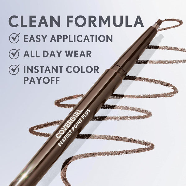 COVERGIRL Perfect Point PLUS Eyeliner Pencil, Espresso .008 oz. (0.23 mg) (Packaging may vary) 210 - Espresso 0.01 Ounce (Pack of 1)
