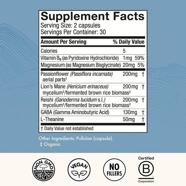 Host Defense Mycobenefits Sleep* Capsules - Rest Support for Healthy Sleep Quali