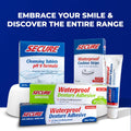 Secure Denture Adhesive Cream for Uppers, Lowers & Partials – Waterproof Seal & Zinc Free – Food Grade Ingredients - Less Adhesive, More Hold -